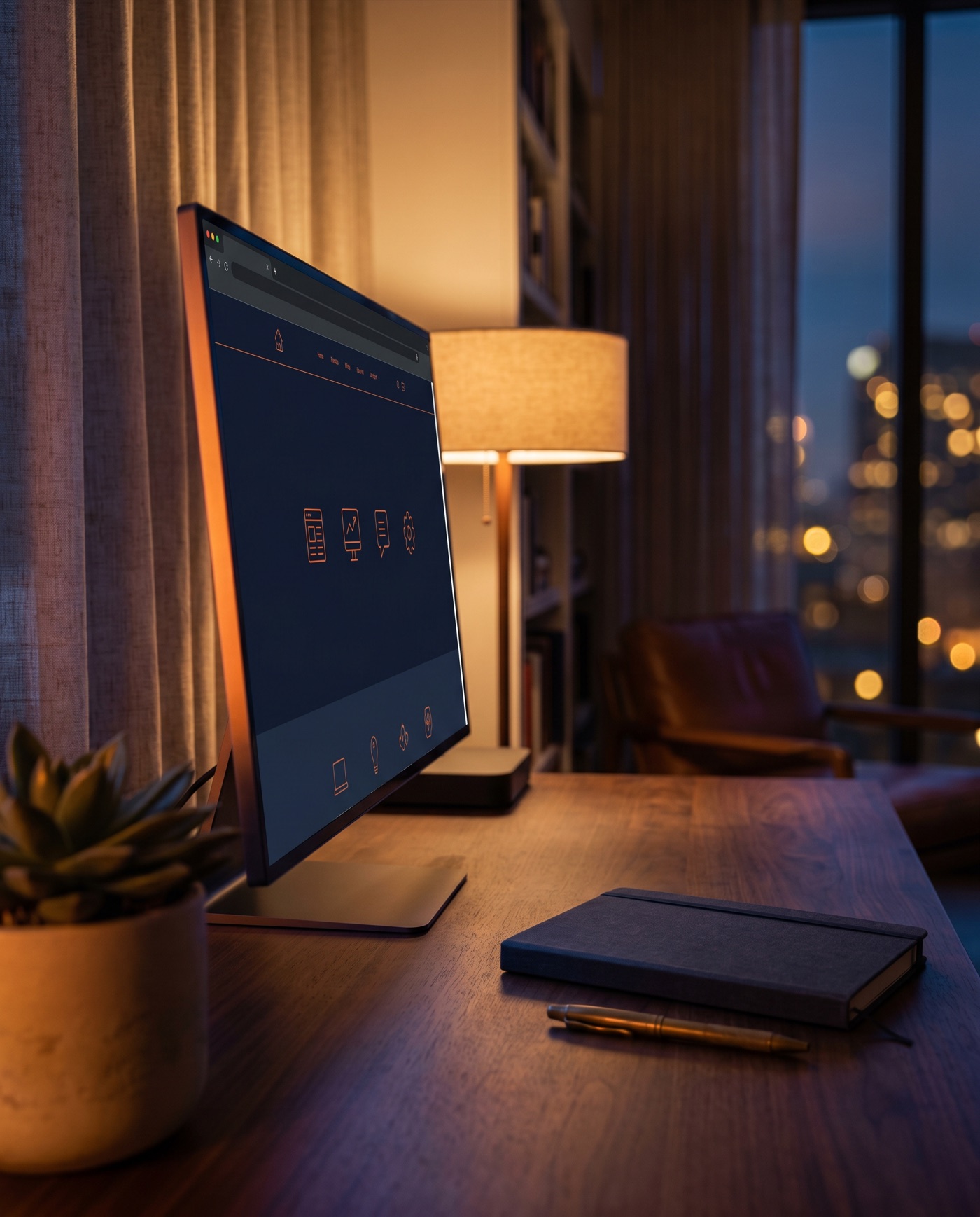 Website-oplevering op een scherm, in de stijl van Automatevia